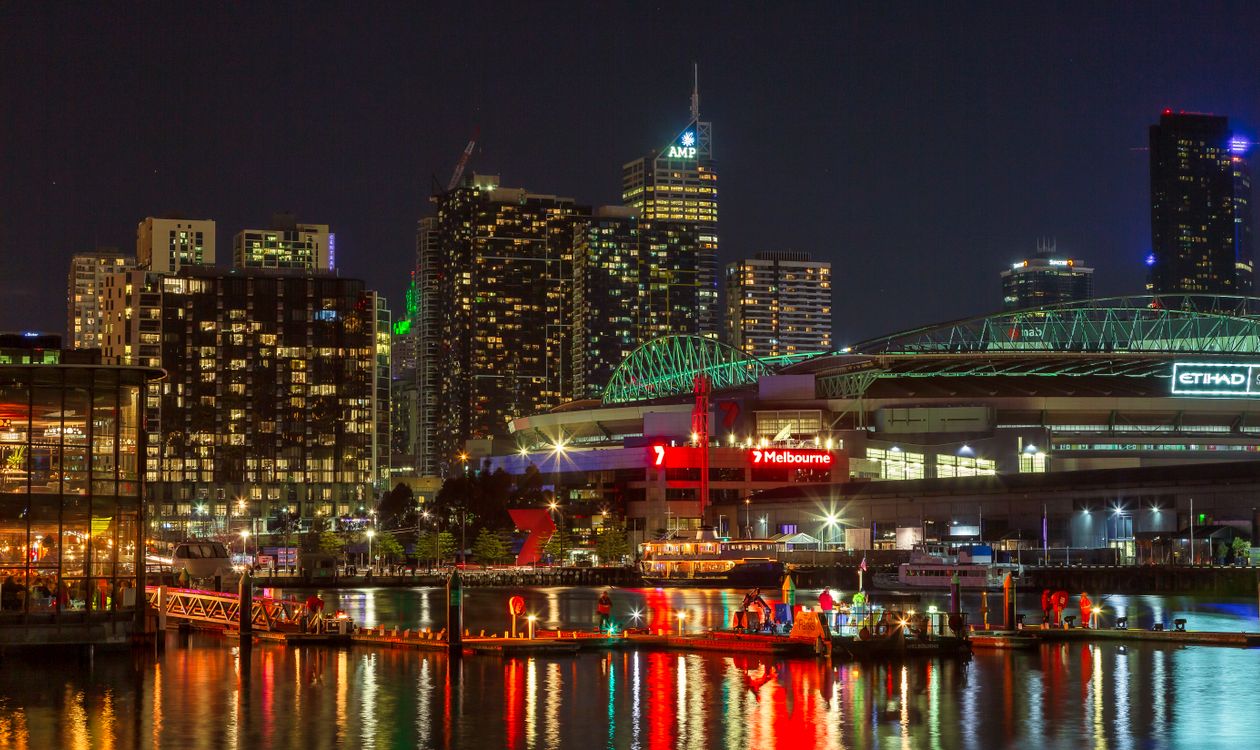 Melbourne city skyline and waterfront